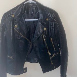 Black leather jacket